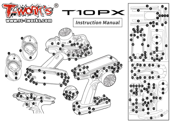 TS-067 Shiny Graphite Radio Skin Sticker ( For Futaba T10PX TS-067 Shiny Graphite Radio Skin Sticker ( For Futaba T10PX