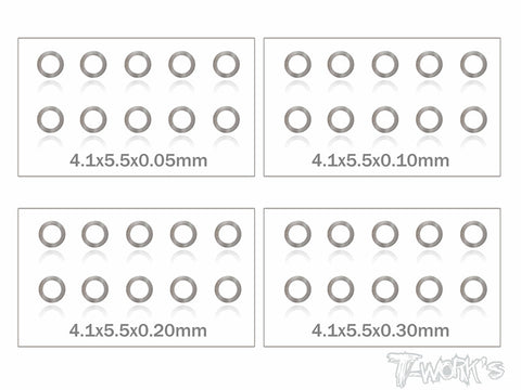 TA-095-4 4mm Shim Washer Set ( 0.05,0.1,0.2,0.3mm each 10pcs. )