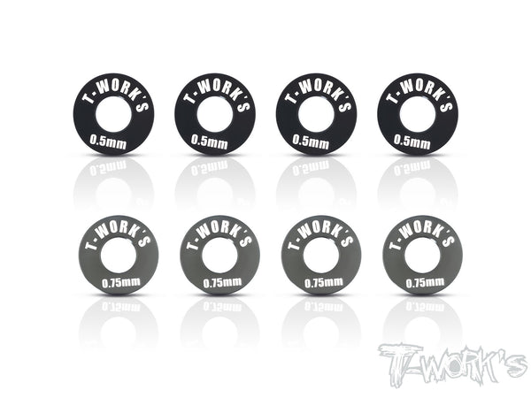 TO-248-M Front Track Width Adj. Spacer 0.5mm & 0.75mm ( For Mugen  MBX7/7R/MGT7/MBX8/Mugen MBX8R ) Each 4pcs.
