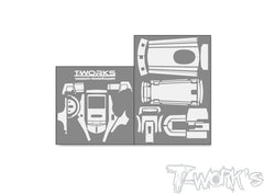 TS-072  3D Graphite  Radio Skin Sticker ( For Futaba T3PV )  6colors