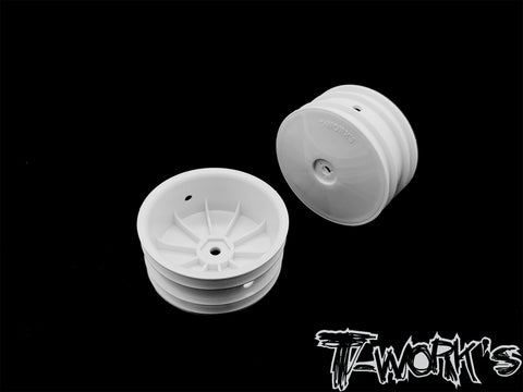 TE-226-E    2.2" 12mm Hex 4WD Front Wheel White/Yellow ( For TLR 22-4 )