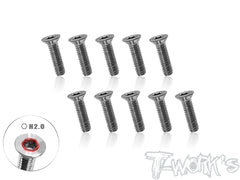 TSS-H2 64 Titanium Hex. Countersink Screw (2mm Hex Socket )