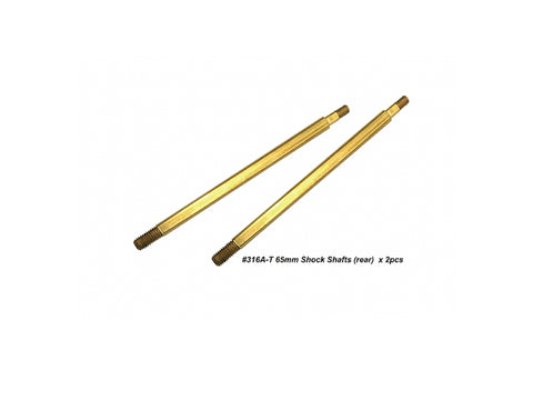 #316A-T   Hong Nor Shock Shafts titatium coated (rear) 65mm