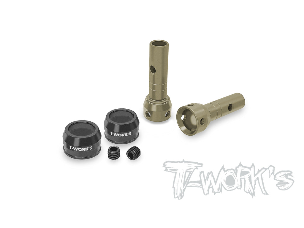 C-F8-C Hard Coated 7075-T6 Alum. F/R Axle Shaft With Cover (( For Sparko F8 & SWORKZ 35.4 ) * Only use for T-Work's CVD ) 2pcs *