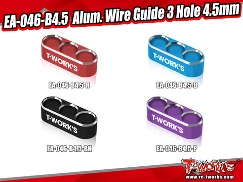 EA-046-B4.5    Alum. Wire Guide 3 Hole 4.5mm （4 Colors）