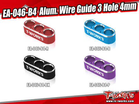 EA-046-B4   Alum. Wire Guide 3 Hole 4mm（4 Colors）