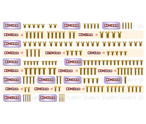 GSS-IX5B	Gold Plated Steel Screw Set 151pcs. ( For Hong Nor IX5B )
