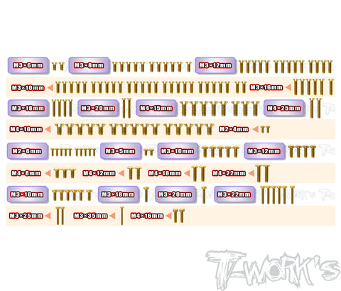 GSS-MP10Te	Gold Plated Steel Screw Set 142pcs. ( For Kyosho MP10Te )