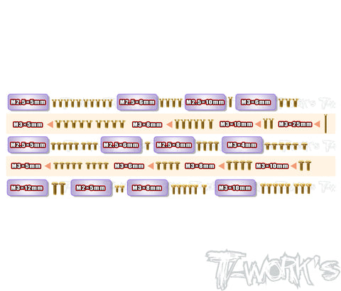 GSS-X12'26	Gold Plated Steel Screw Set 92pcs. ( For Xray X12'26 )