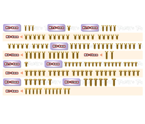 GSS-XQ11	 Gold Plated Steel Screw Set 136pcs. ( For Xpress XQ11 )