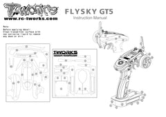 TS-076  3D Graphite Radio Skin Sticker ( For FLYSKY GT-5 ) 6colors