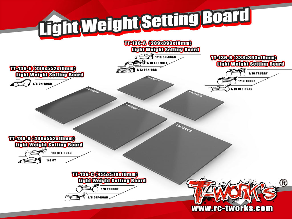 TT-136 Light Weight Setting Board – T-Work's Products