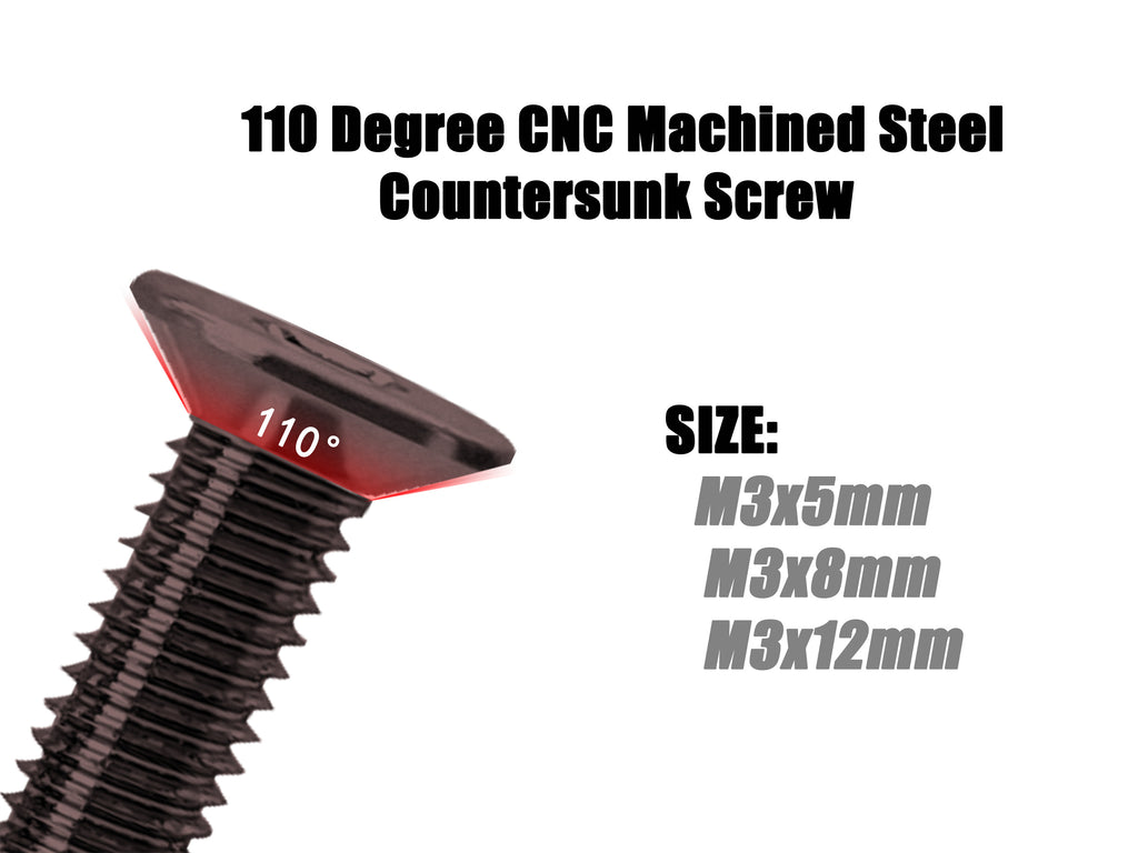 SS-10DC   110 Degree CNC Machined Steel Countersunk Screw 10 pcs.