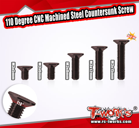 SS-10DC   110 Degree CNC Machined Steel Countersunk Screw 10 pcs.