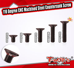 SS-10DC   110 Degree CNC Machined Steel Countersunk Screw 10 pcs.