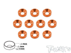 TA-002   Anodized Alum M4 Countersunk Washers (10 pcs)