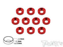 TA-002   Anodized Alum M4 Countersunk Washers (10 pcs)