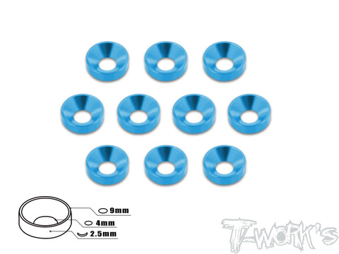 TA-002   Anodized Alum M4 Countersunk Washers (10 pcs)