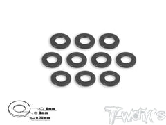 TA-007 Aluminum 3mm Bore Washer 0.75mm 10pcs.