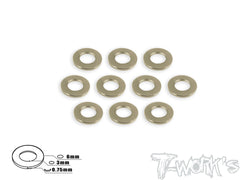 TA-007 Aluminum 3mm Bore Washer 0.75mm 10pcs.