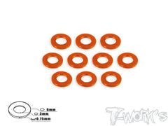 TA-007 Aluminum 3mm Bore Washer 0.75mm 10pcs.