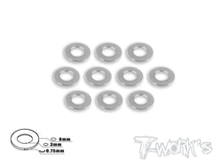 TA-007 Aluminum 3mm Bore Washer 0.75mm 10pcs.