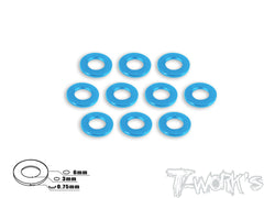 TA-007 Aluminum 3mm Bore Washer 0.75mm 10pcs.
