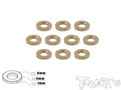 TA-008 Aluminum 3mm Bore Washer 1.0mm 10 pcs.