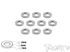 TA-008 Aluminum 3mm Bore Washer 1.0mm 10 pcs.