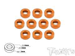 TA-009 Aluminum 3mm Bore Washer 2.0mm 10pcs.
