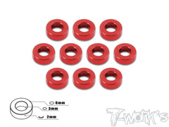 TA-009 Aluminum 3mm Bore Washer 2.0mm 10pcs.
