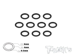 TA-013 Aluminum 4mm Bore Washer 0.5mm 10pcs.