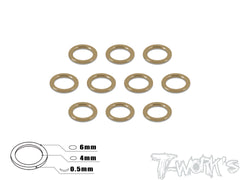 TA-013 Aluminum 4mm Bore Washer 0.5mm 10pcs.