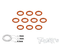 TA-013 Aluminum 4mm Bore Washer 0.5mm 10pcs.