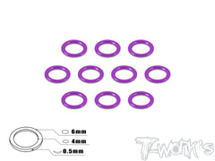 TA-013 Aluminum 4mm Bore Washer 0.5mm 10pcs.