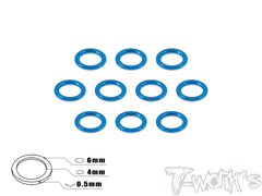 TA-013 Aluminum 4mm Bore Washer 0.5mm 10pcs.