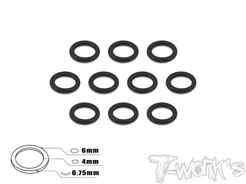 TA-014 Aluminum 4mm Bore Washer 0.75mm 10pcs.