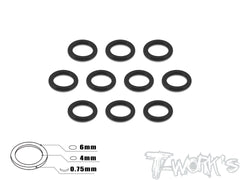 TA-014 Aluminum 4mm Bore Washer 0.75mm 10pcs.