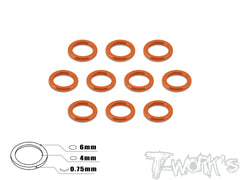 TA-014 Aluminum 4mm Bore Washer 0.75mm 10pcs.