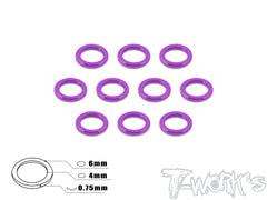TA-014 Aluminum 4mm Bore Washer 0.75mm 10pcs.