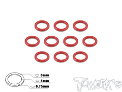 TA-014 Aluminum 4mm Bore Washer 0.75mm 10pcs.