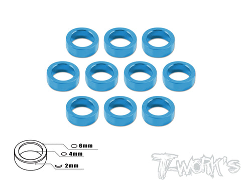 TA-016 Aluminum 4mm Bore Washer 2.0mm 10pcs.