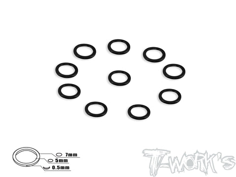 TA-042 Aluminum 5mm Bore Washer 0.5mm  10pcs.