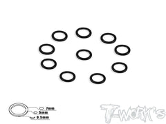TA-042 Aluminum 5mm Bore Washer 0.5mm  10pcs.