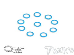 TA-042 Aluminum 5mm Bore Washer 0.5mm  10pcs.