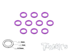 TA-043 Aluminum 5mm Bore Washer 0.75mm  10pcs.