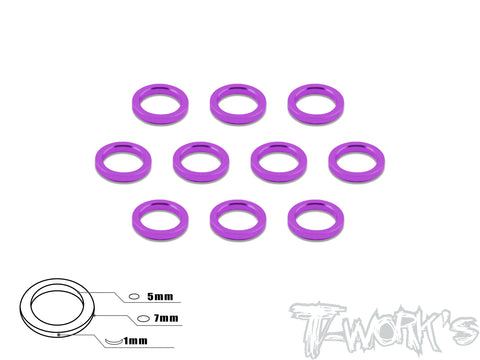 TA-044 Aluminum 5mm Bore Washer 1.0mm  10pcs.