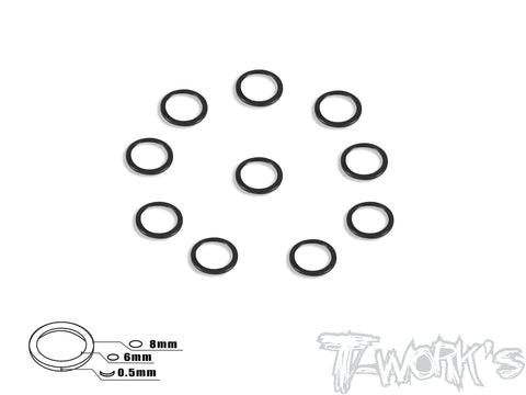 TA-047 Aluminum 6mm Bore Washer 0.5mm  10pcs.