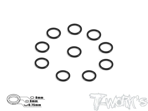 TA-048 Aluminum 6mm Bore Washer 0.75mm  10pcs.