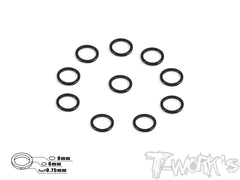 TA-048 Aluminum 6mm Bore Washer 0.75mm  10pcs.
